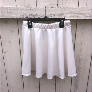 White skater girl skirt